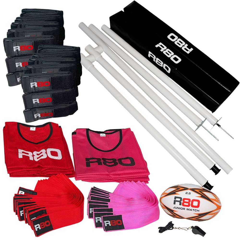 R80 Junior Rippa Team Sets with Posts & Corner Poles - R80Sports