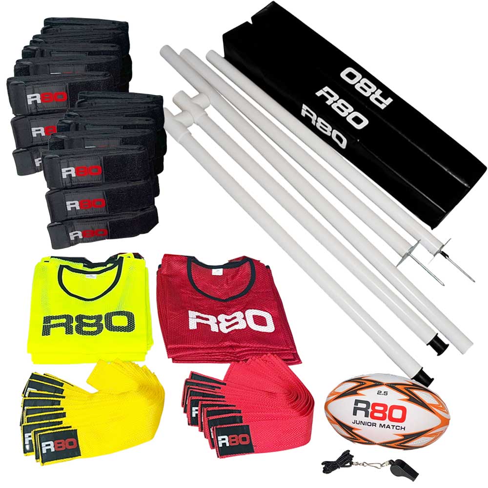 R80 Junior Rippa Team Sets with Posts & Corner Poles - R80Sports