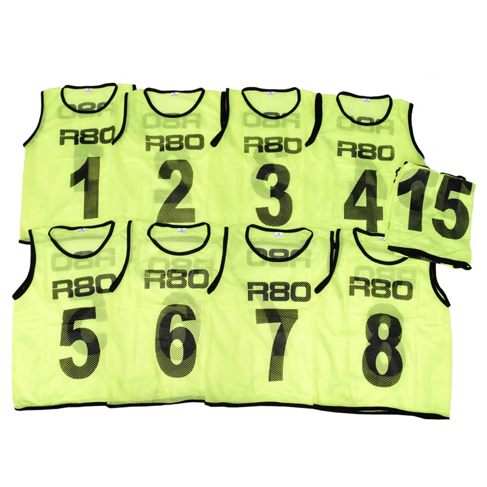 Sets of 15 Numbered Training Bibs - R80Sports