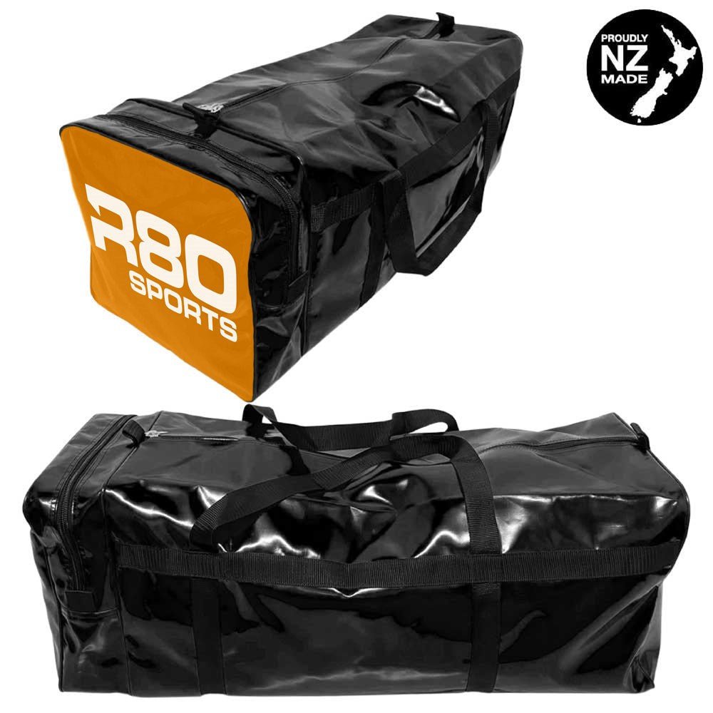 R80 Club Kit Colours Gear Bag Black with End Pocket - R80Sports