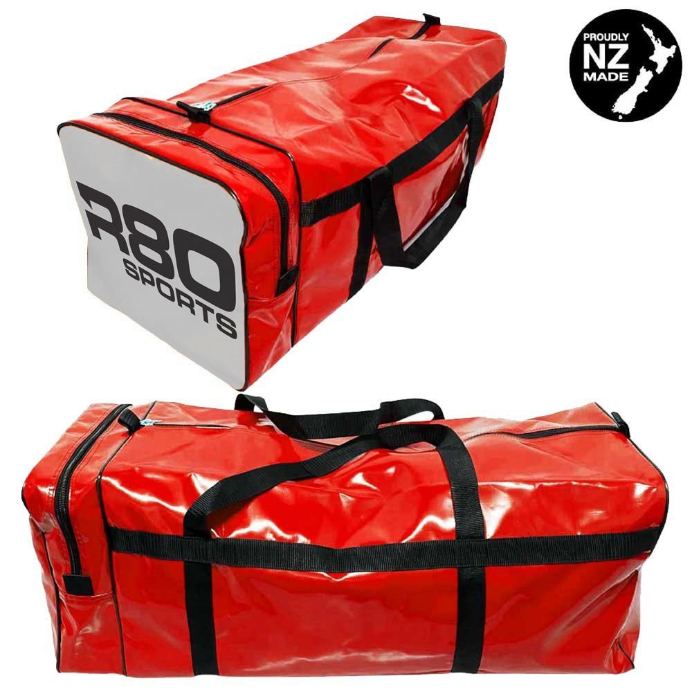 R80 Club Kit Colours Gear Bag Red with End Pocket - R80Sports