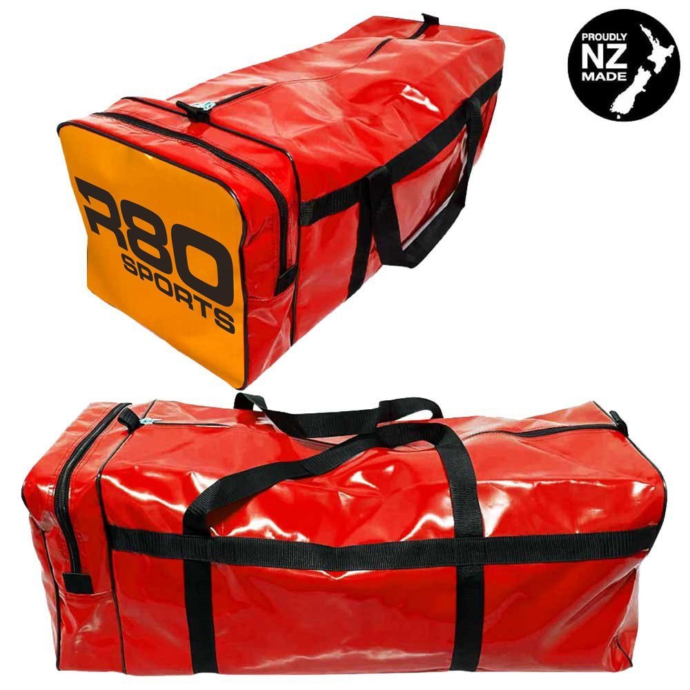 R80 Club Kit Colours Gear Bag Red with End Pocket - R80Sports