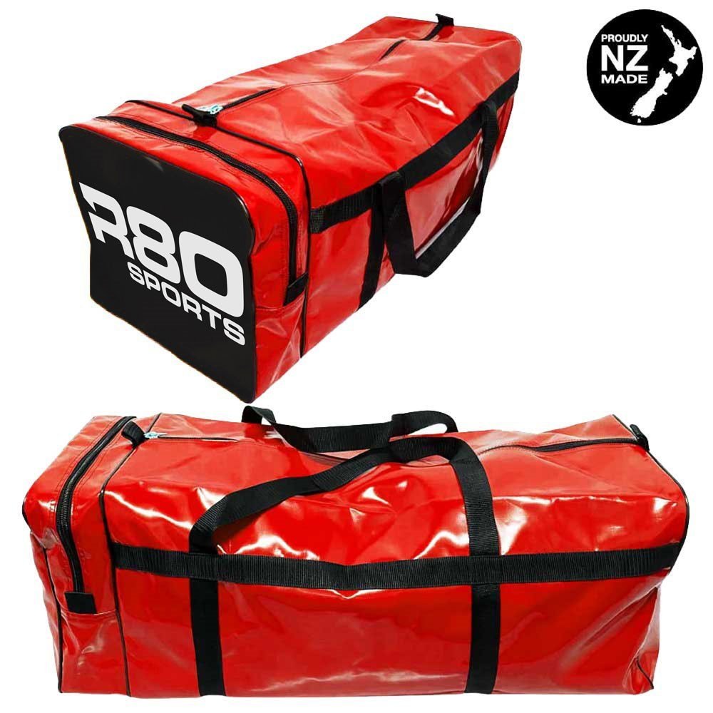 R80 Club Kit Colours Gear Bag Red with End Pocket - R80Sports