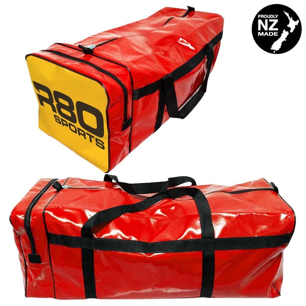 R80 Club Kit Colours Gear Bag Red with End Pocket - R80Sports