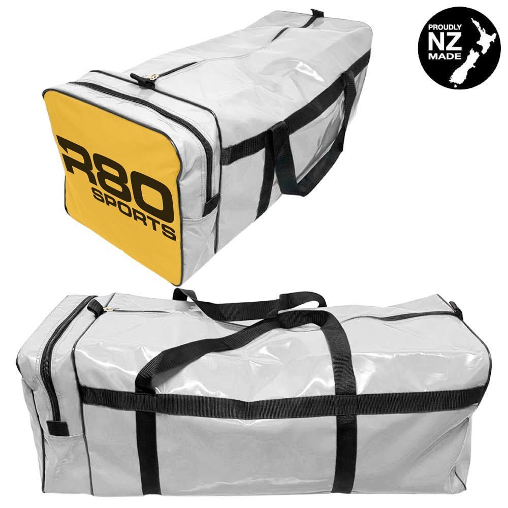 R80 Club Kit Colours Gear Bag White with End Pocket - R80Sports