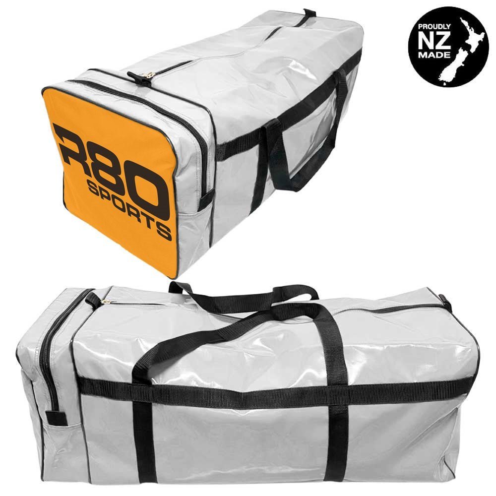 R80 Club Kit Colours Gear Bag White with End Pocket - R80Sports