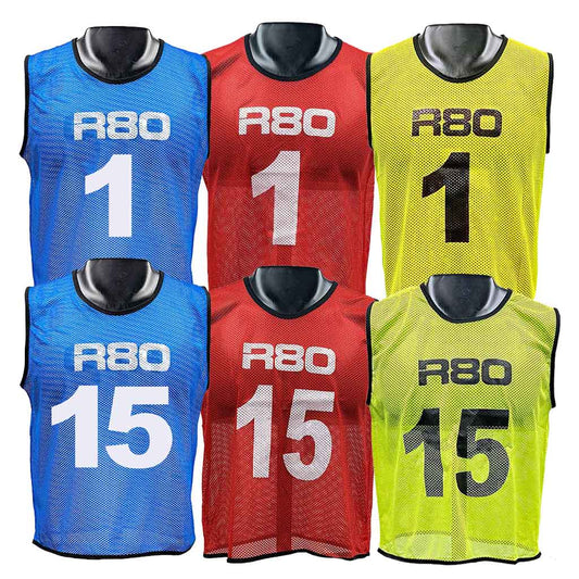 Sets of 15 Numbered Training Bibs - R80Sports