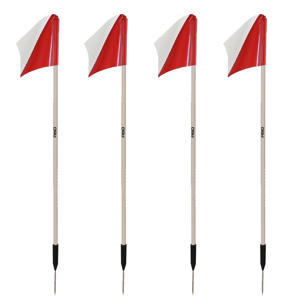 Sideline Pole with Club Colours Flag Sets - R80Sports