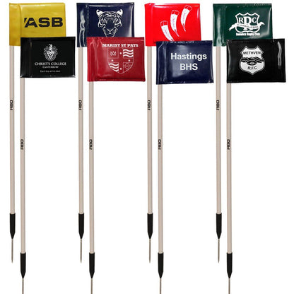 Sideline Poles with Printed Rigid Flags - R80Sports