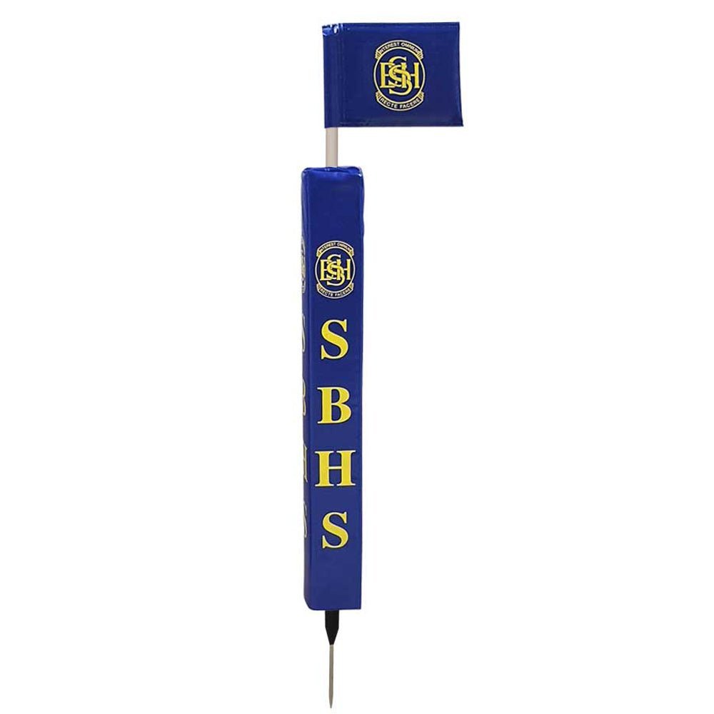 Touchline Pole with Printed Rigid Flag & Protector - R80Sports