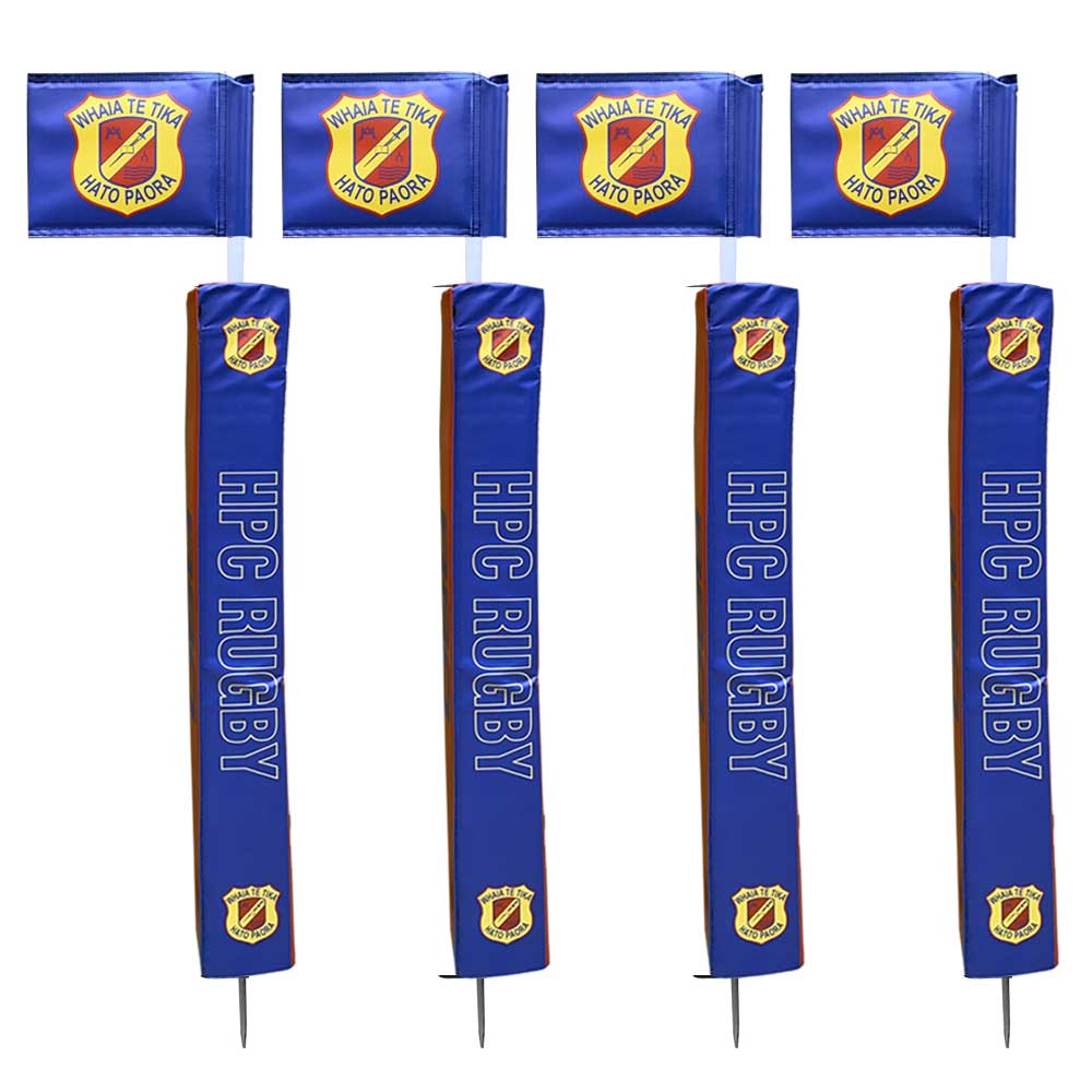 Touchline Pole with Printed Rigid Flag & Protector - R80Sports