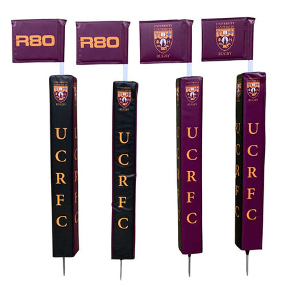 Touchline Pole with Printed Rigid Flag & Protector - R80Sports