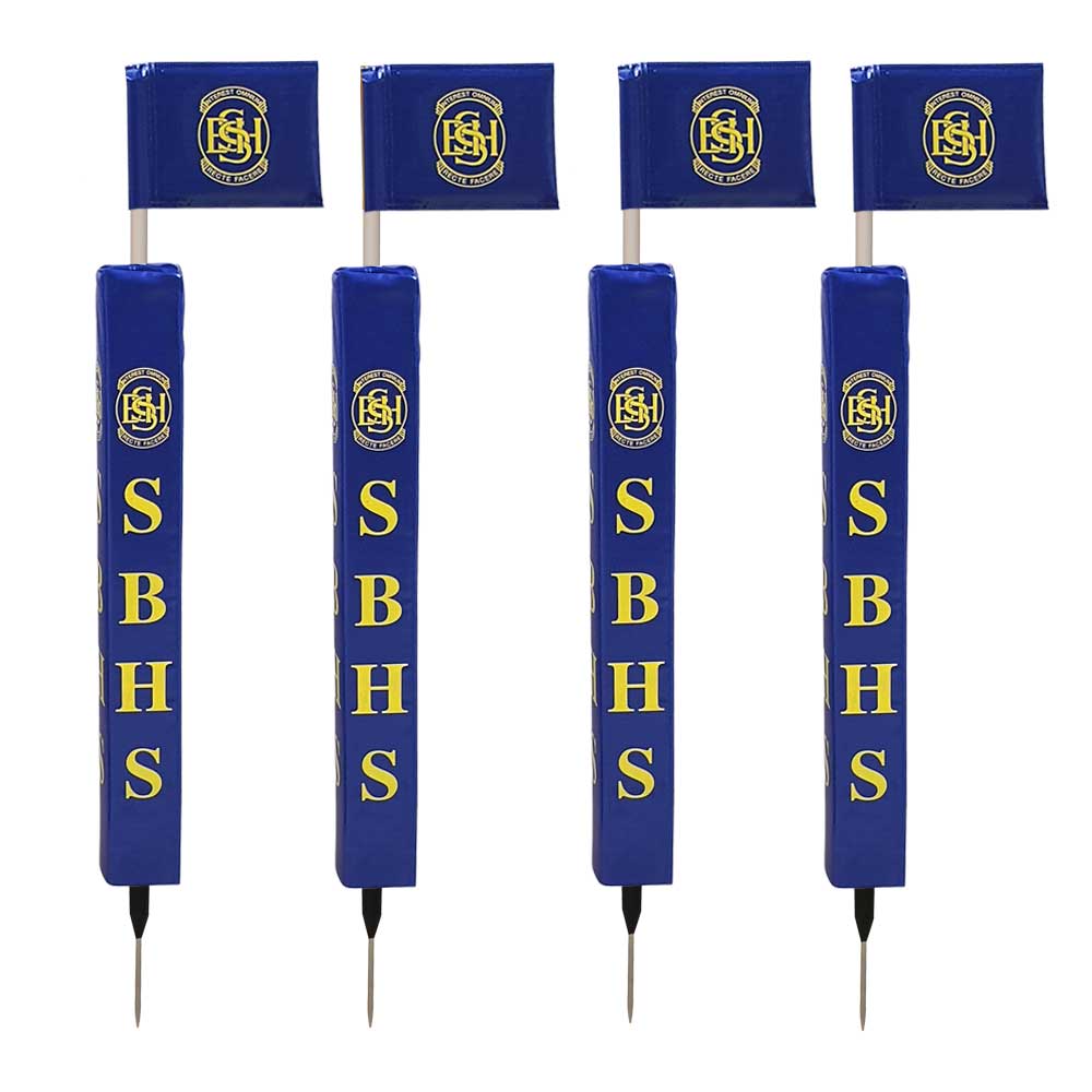 Touchline Pole with Printed Rigid Flag & Protector - R80Sports