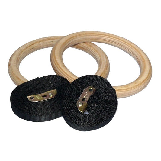 XLR8 Gym Rings - Wooden - R80Sports