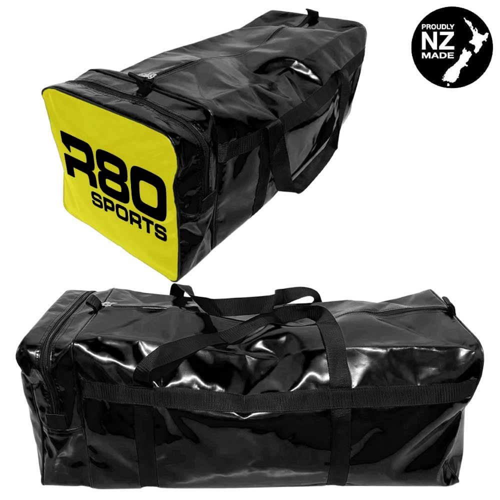R80 Club Kit Colours Gear Bag Black with End Pocket - R80 Rugby