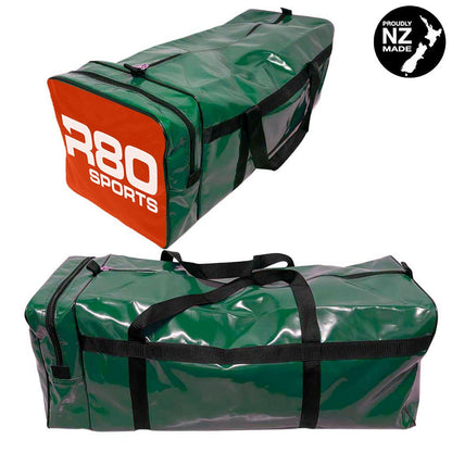 R80 Club Kit Colours Gear Bag Green with End Pocket - R80 Rugby